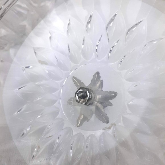 Val St Lambert Crystal Glass Covered Candy Dish Thistle Pineapple Finial Signed - Picture 11 of 12